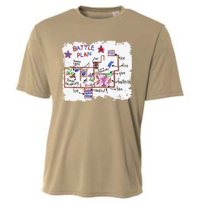 Funny Battle Plan Christmas Home Hand Dawn Alone Xmas Cooling Performance Crew T-Shirt