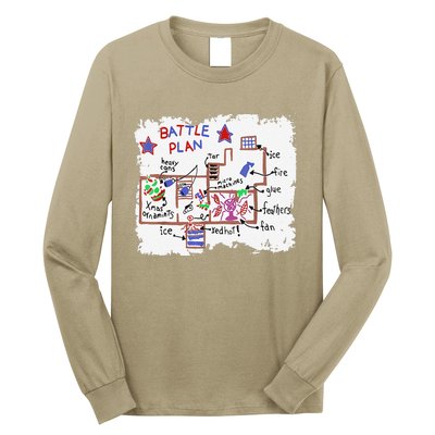 Funny Battle Plan Christmas Home Hand Dawn Alone Xmas Long Sleeve Shirt