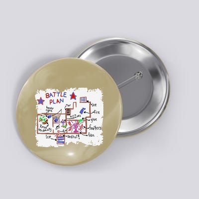 Funny Battle Plan Christmas Home Hand Dawn Alone Xmas Button
