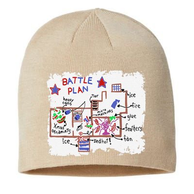 Funny Battle Plan Christmas Home Hand Dawn Alone Xmas Sustainable Beanie