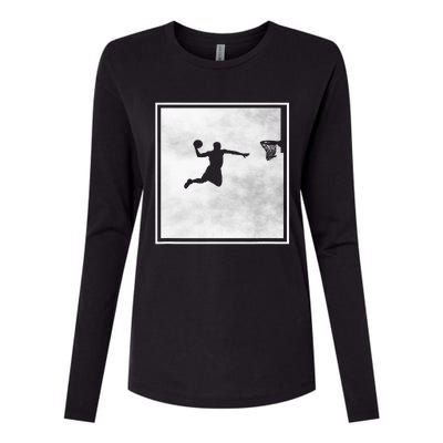 funny Basketball Player Basketballer Sports Womens Cotton Relaxed Long Sleeve T-Shirt