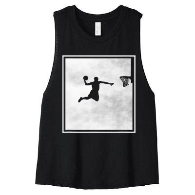 funny Basketball Player Basketballer Sports Women's Racerback Cropped Tank