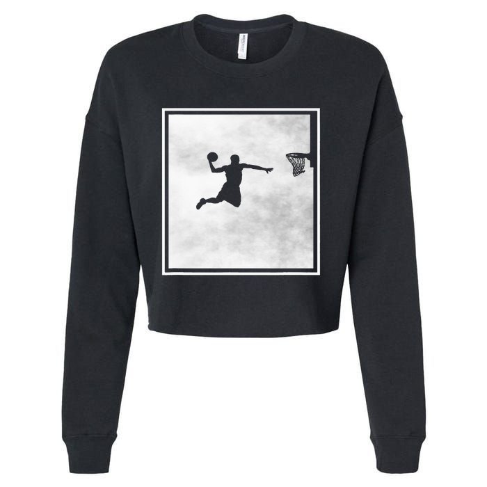 funny Basketball Player Basketballer Sports Cropped Pullover Crew