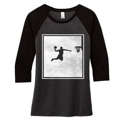 funny Basketball Player Basketballer Sports Women's Tri-Blend 3/4-Sleeve Raglan Shirt