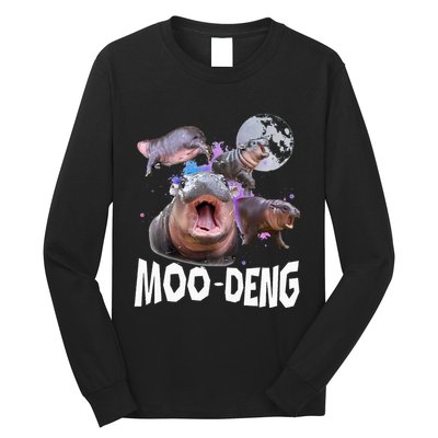 Famous Baby Pygmy Hippo Moo Deng Long Sleeve Shirt