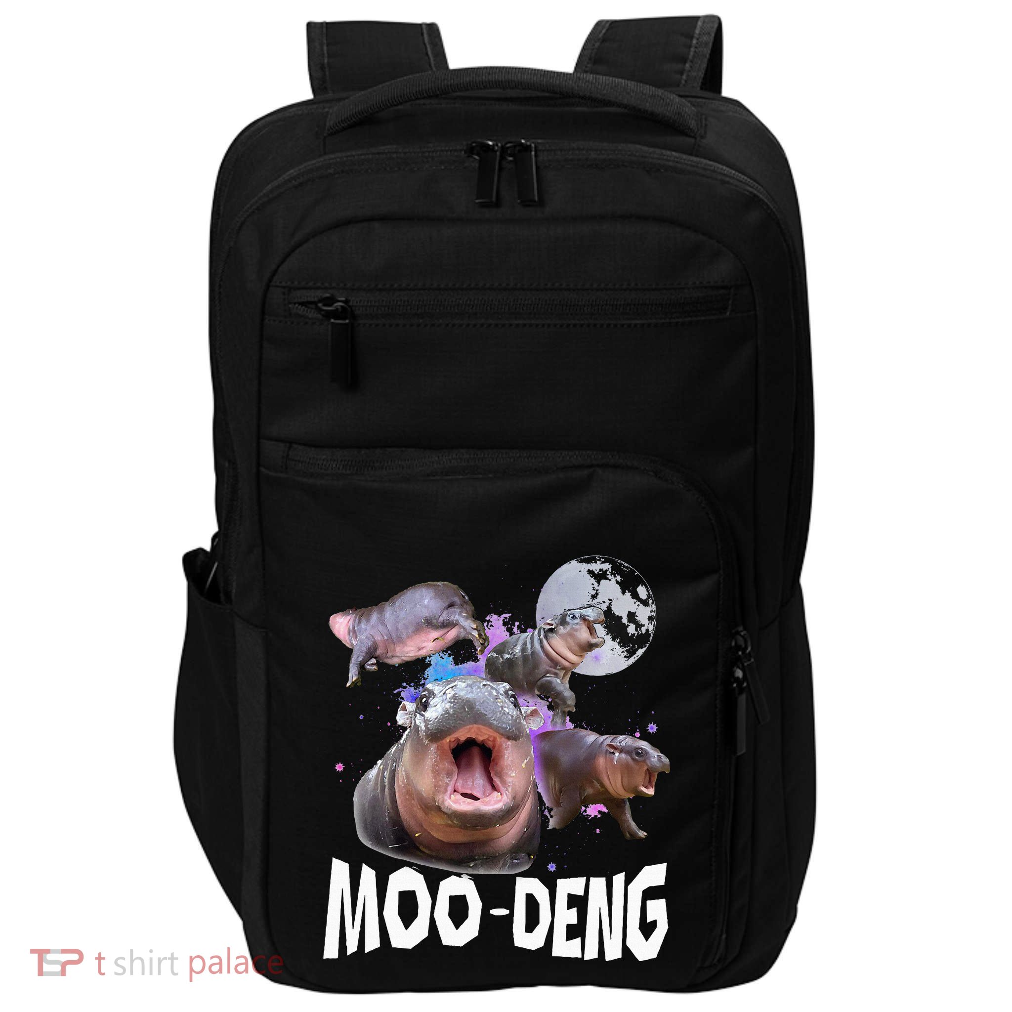 Famous Baby Pygmy Hippo Moo Deng Impact Tech Backpack