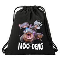 Famous Baby Pygmy Hippo Moo Deng Drawstring Bag