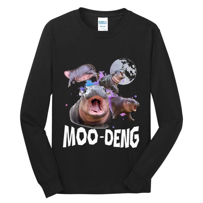 Famous Baby Pygmy Hippo Moo Deng Tall Long Sleeve T-Shirt