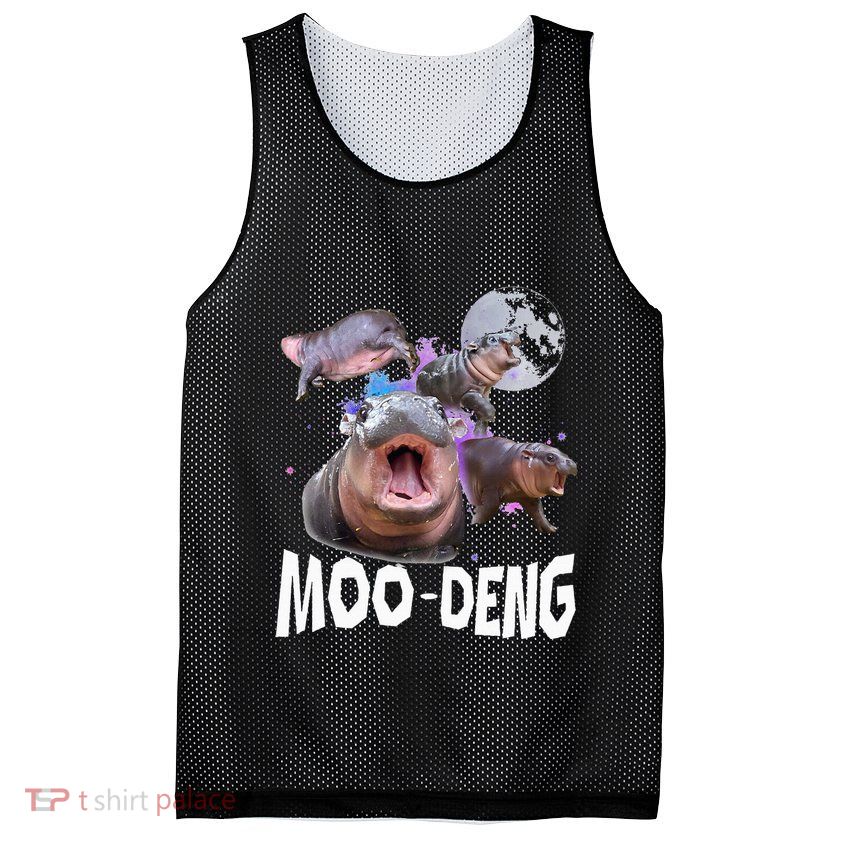 Famous Baby Pygmy Hippo Moo Deng Mesh Reversible Basketball Jersey Tank