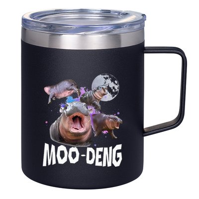 Famous Baby Pygmy Hippo Moo Deng 12oz Stainless Steel Coffee Mug