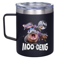 Famous Baby Pygmy Hippo Moo Deng 12oz Stainless Steel Coffee Mug