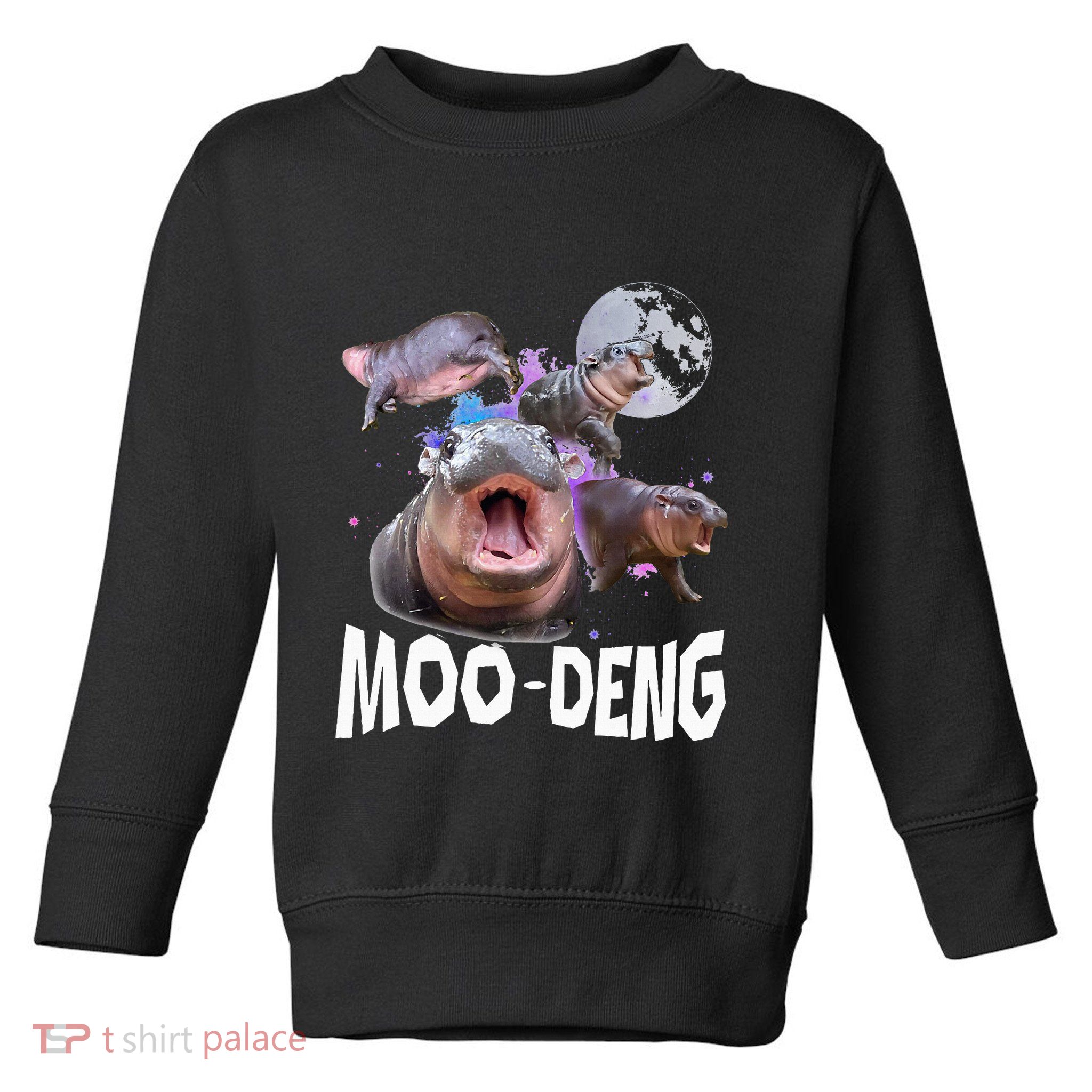Famous Baby Pygmy Hippo Moo Deng Toddler Sweatshirt