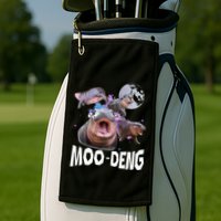 Famous Baby Pygmy Hippo Moo Deng Golf Towel