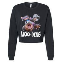 Famous Baby Pygmy Hippo Moo Deng Cropped Pullover Crew