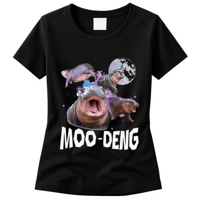 Famous Baby Pygmy Hippo Moo Deng Womens T-Shirt
