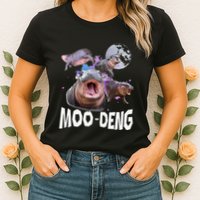 Famous Baby Pygmy Hippo Moo Deng Womens T-Shirt