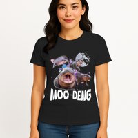 Famous Baby Pygmy Hippo Moo Deng Womens T-Shirt