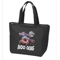 Famous Baby Pygmy Hippo Moo Deng Zip Tote Bag