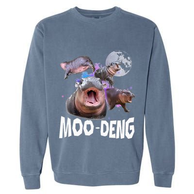 Famous Baby Pygmy Hippo Moo Deng Garment-Dyed Sweatshirt