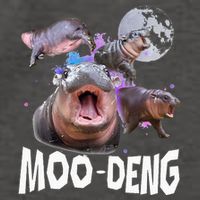 Famous Baby Pygmy Hippo Moo Deng Vector Backpack