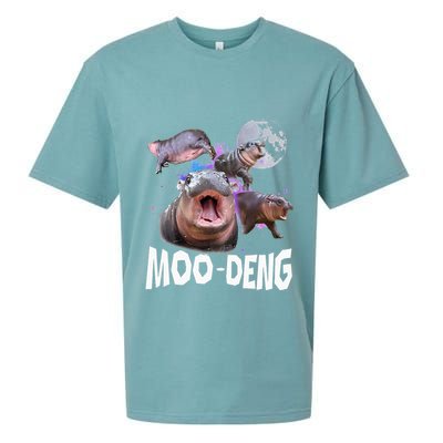 Famous Baby Pygmy Hippo Moo Deng Sueded Cloud Jersey T-Shirt