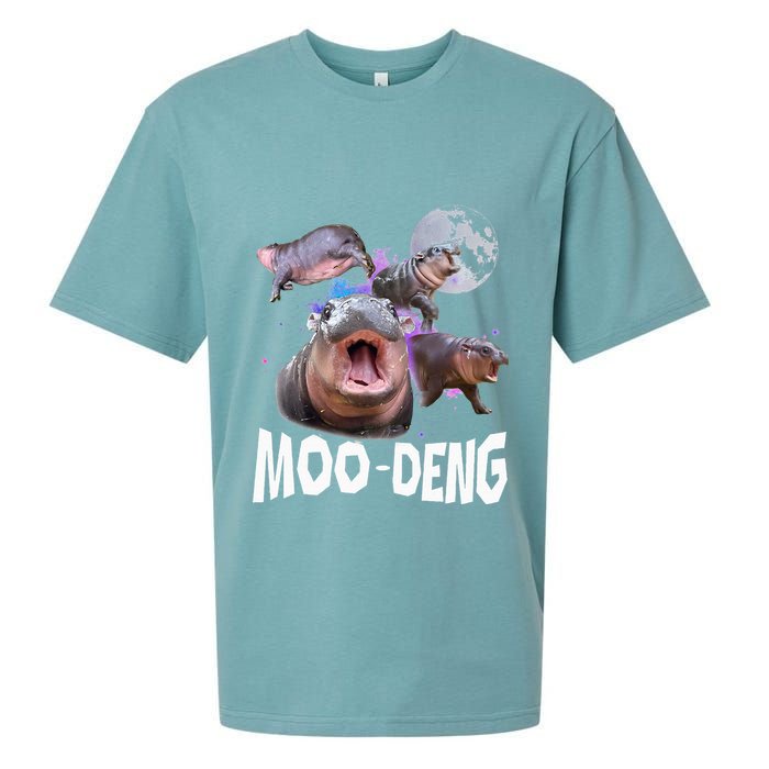 Famous Baby Pygmy Hippo Moo Deng Sueded Cloud Jersey T-Shirt