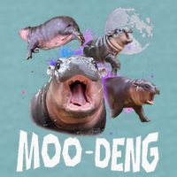 Famous Baby Pygmy Hippo Moo Deng Sueded Cloud Jersey T-Shirt