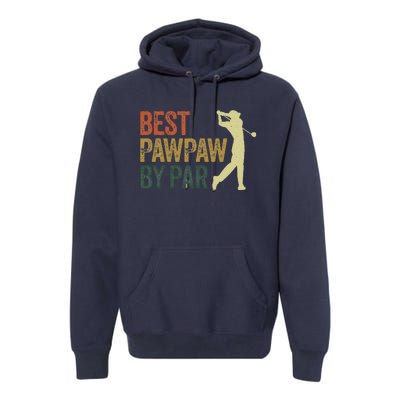 Funny Best Pawpaw By Par Apparel, Golf Dad Father's Day Premium Hoodie