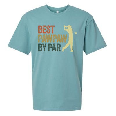 Funny Best Pawpaw By Par Apparel, Golf Dad Father's Day Sueded Cloud Jersey T-Shirt