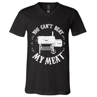 Funny Bbq Pit Reverse Flow Smoker Accessory Dad Grill Gift V-Neck T-Shirt