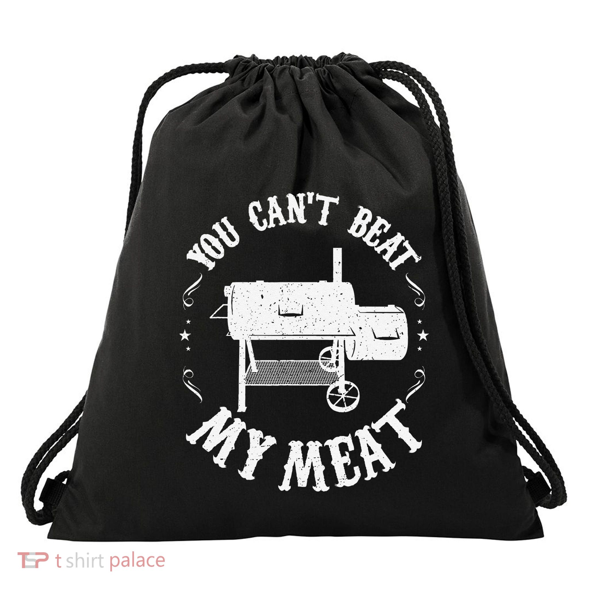Funny Bbq Pit Reverse Flow Smoker Accessory Dad Grill Gift Drawstring Bag