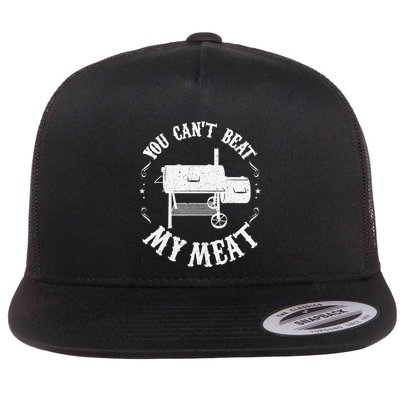 Funny Bbq Pit Reverse Flow Smoker Accessory Dad Grill Gift Flatbill Hat