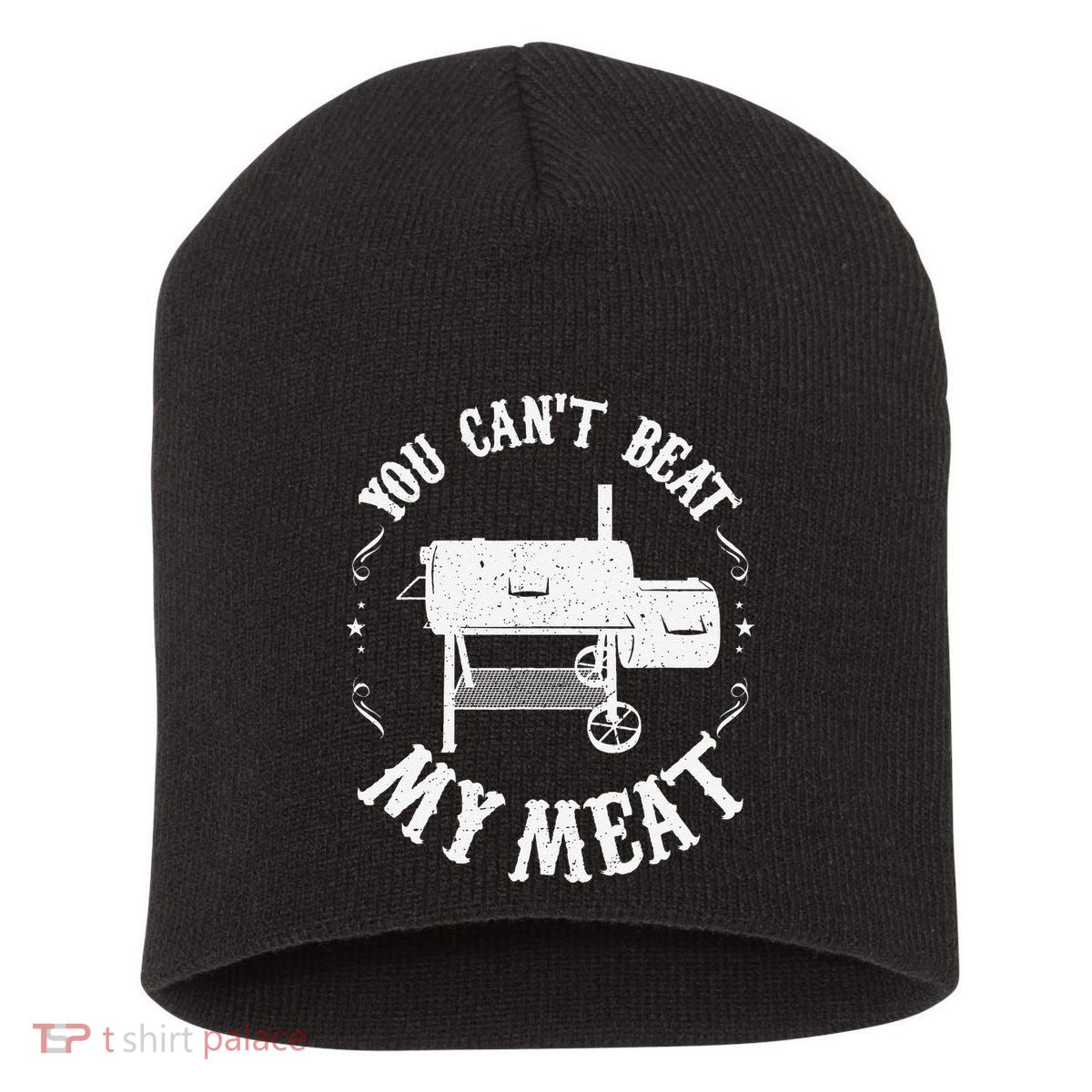 Funny Bbq Pit Reverse Flow Smoker Accessory Dad Grill Gift Short Acrylic Beanie