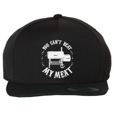 Funny Bbq Pit Reverse Flow Smoker Accessory Dad Grill Gift Wool Snapback Cap