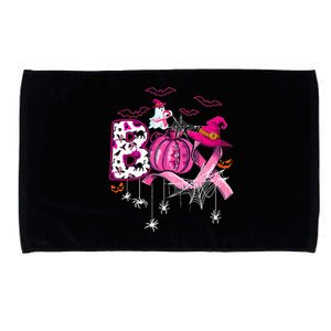 Funny Boo Pumpkin Witch Pink Ribbon Breast Cancer Halloween Microfiber Hand Towel