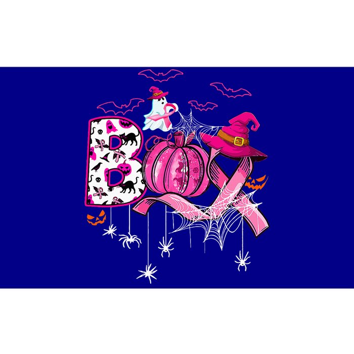 Funny Boo Pumpkin Witch Pink Ribbon Breast Cancer Halloween Bumper Sticker