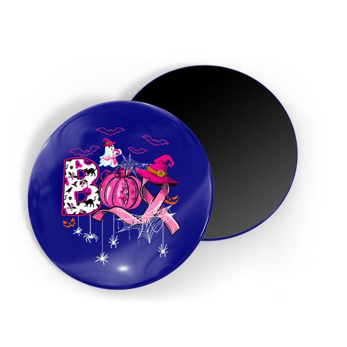 Funny Boo Pumpkin Witch Pink Ribbon Breast Cancer Halloween Magnet