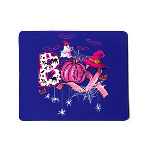 Funny Boo Pumpkin Witch Pink Ribbon Breast Cancer Halloween Mousepad