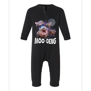 Famous Baby Pygmy Hippo Moo Deng Funny For Animal Lover Infant Fleece One Piece