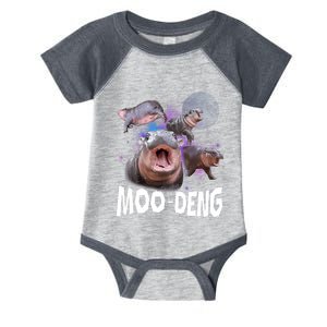 Famous Baby Pygmy Hippo Moo Deng Funny For Animal Lover Infant Baby Jersey Bodysuit