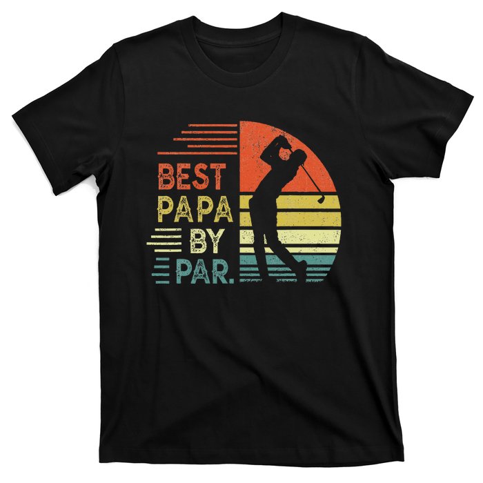 Funny Best Papa By Par Fathers Day Golf Grandpa T-Shirt