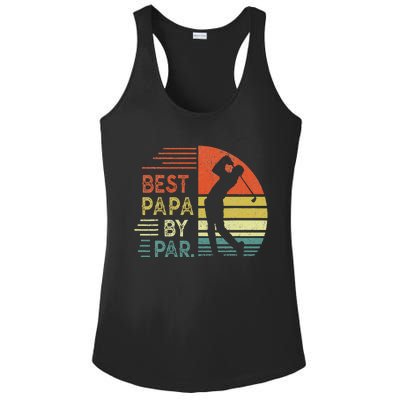 Funny Best Papa By Par Fathers Day Golf Grandpa Ladies PosiCharge Competitor Racerback Tank