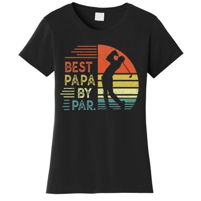 Funny Best Papa By Par Fathers Day Golf Grandpa Women's T-Shirt