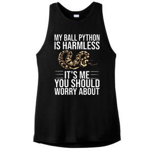 Funny Ball Python Design Snake Lover Men Women Boy Girl Ladies PosiCharge Tri-Blend Wicking Tank