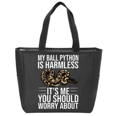 Funny Ball Python Design Snake Lover Men Women Boy Girl Zip Tote Bag