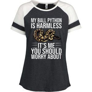 Funny Ball Python Design Snake Lover Men Women Boy Girl Enza Ladies Jersey Colorblock Tee