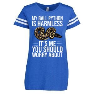 Funny Ball Python Design Snake Lover Men Women Boy Girl Enza Ladies Jersey Football T-Shirt