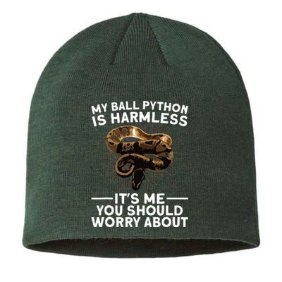 Funny Ball Python For Men Women Snake Lover Reptile Animal Sustainable Beanie