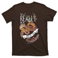 Funny Ball Python With Corn Hognose Carpet Snake Reptile T-Shirt