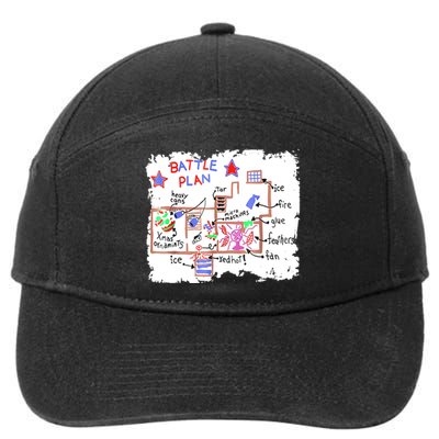 Funny Battle Plan Christmas Home Hand Dawn Alone Xmas 7-Panel Snapback Hat